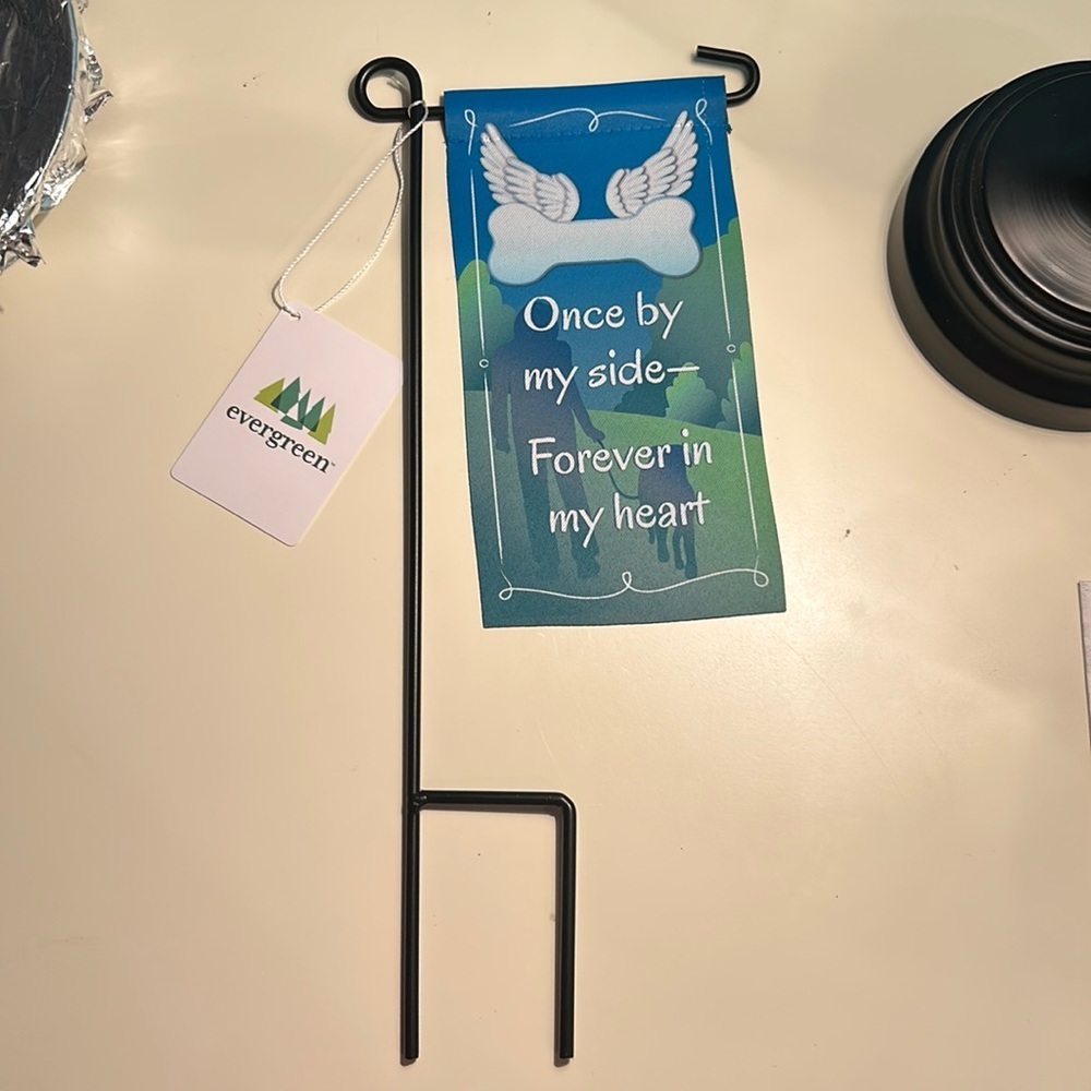Once By Side Mini Memorial Flag With Stand